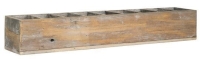 Holz Box mit 9 Abteilen, L 76 x B 15 x H 12 cm